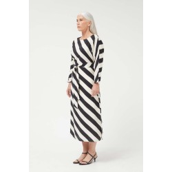 Cruela striped midi dress