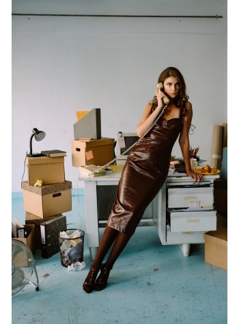 CROC LEATHER DRESS