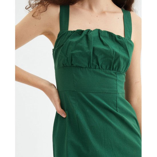 Πράσινο ποπλίνα Φόρεμα